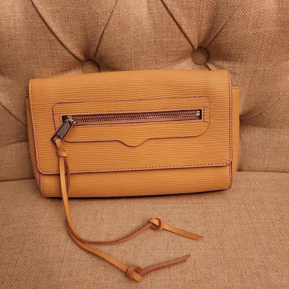Rebecca Minkoff Tan Crossbody Gold Hardware and Chain